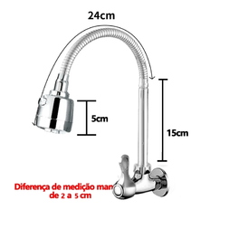 Torneira Gourmet de Parede Inox – Elegância e Praticidade para Quem Ama Cozinhar com Estilo