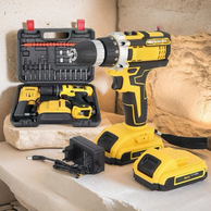 Parafusadeira e Furadeira 2 em 1 12V/21V – Kit Completo com 2 Baterias, Maleta e Acessórios | Agilidade e Potência na Palma da Sua Mão!