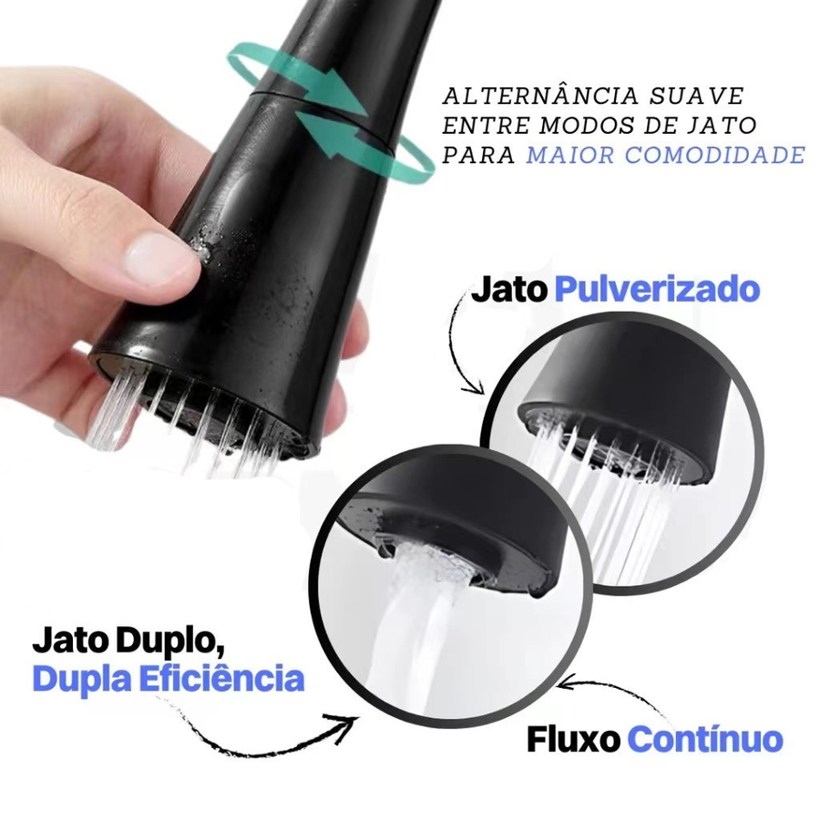 Torneira de Parede Preta Flexível Gourmet Duplo Jato – Estilo, Praticidade e Economia para Sua Cozinha!
✅ Moderna | ✅ Flexível | ✅ Econômica | ✅ 1/4 de Volta | ✅ Alta Pressão