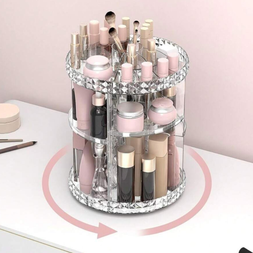 Organizador de Maquiagem 360° em Acrílico – Praticidade e Elegância para Mulheres que Amam se Cuidar