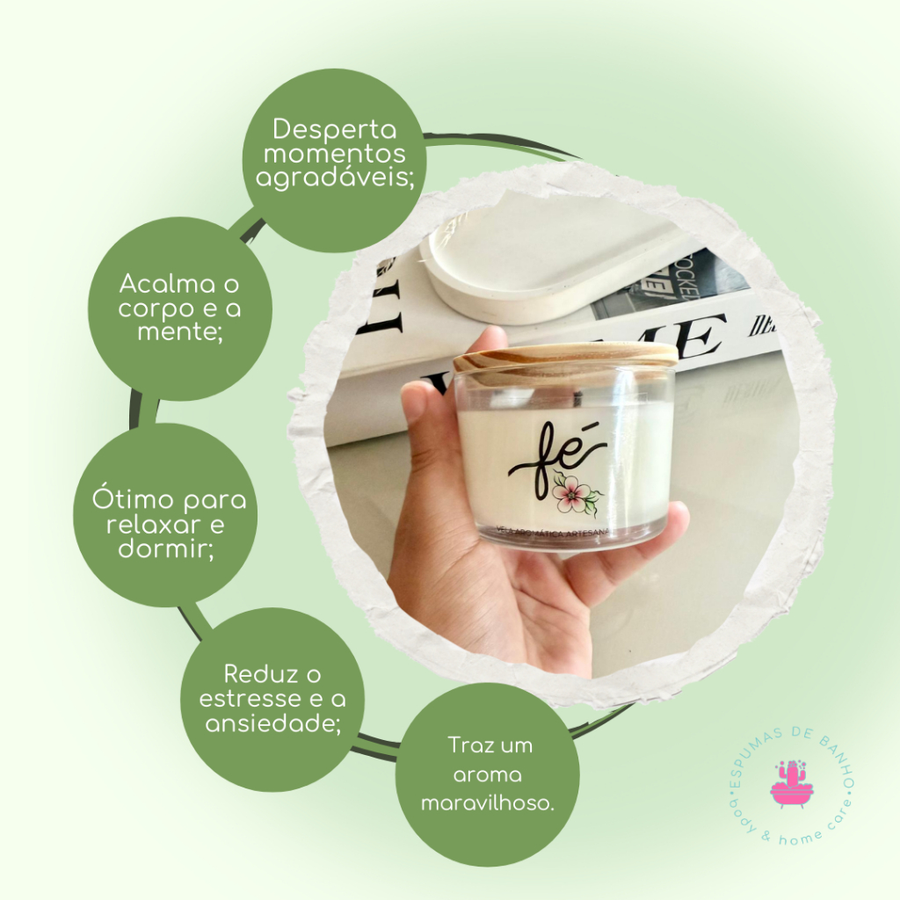 Vela Perfumada Artesanal Vegana com Frases – 100g com Tampa de Madeira | Presente Afetivo, Estilo & Bem-Estar para o Lar