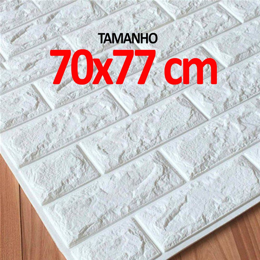 Kit 20 Placas 3D Autocolantes Tijolinho para Decoração - Fácil Aplicação, Pronto para Usar