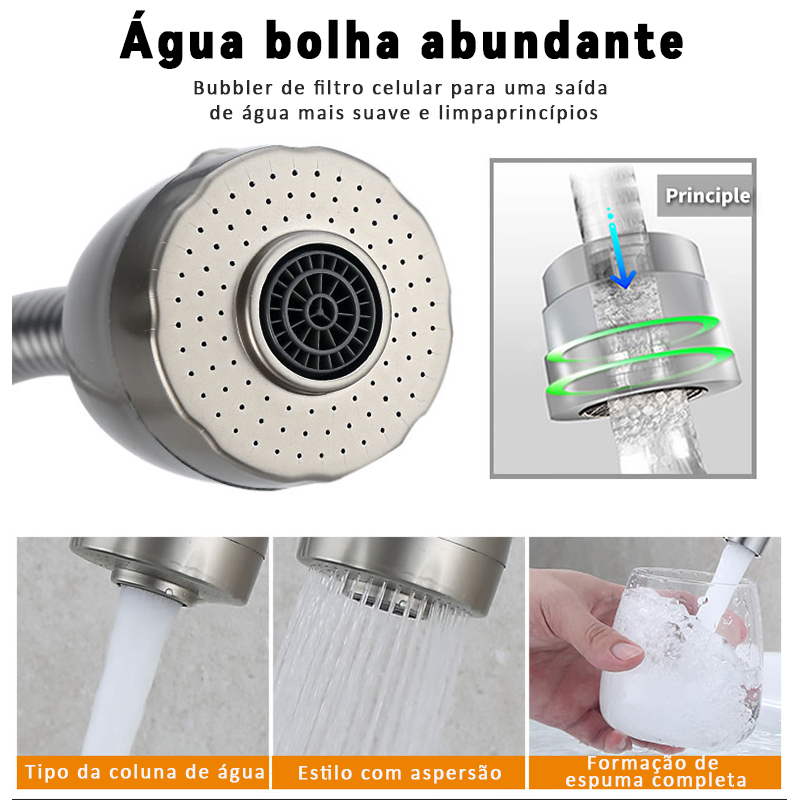 Torneira Gourmet de Parede Inox – Elegância e Praticidade para Quem Ama Cozinhar com Estilo
