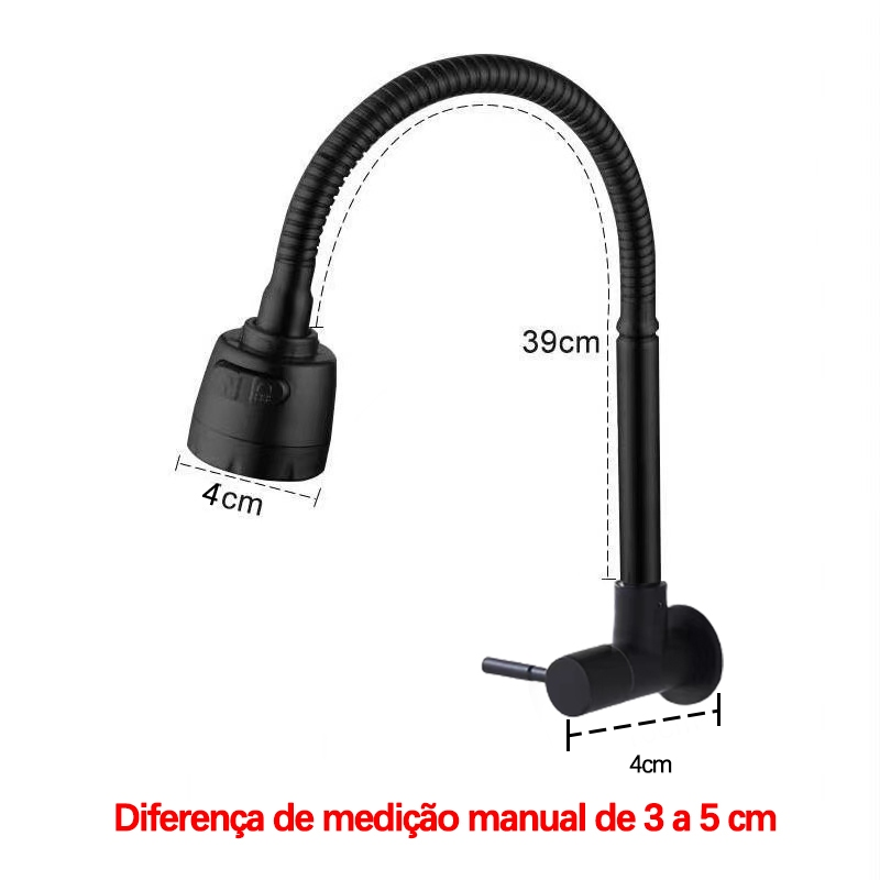 Torneira Gourmet de Parede Inox – Elegância e Praticidade para Quem Ama Cozinhar com Estilo