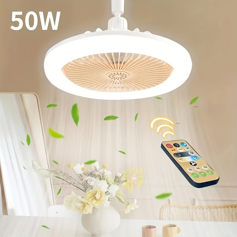 Ventilador de Teto com LED Moderno | Iluminação e Ventilação 2 em 1 | Controle Remoto, Silencioso, Econômico e Bivolt – Ideal para Quartos e Salas