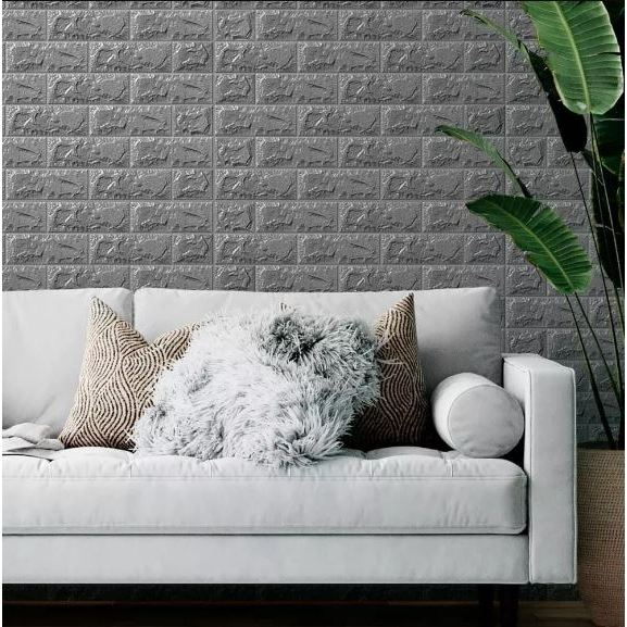 Kit 20 Placas 3D Autocolantes Tijolinho para Decoração - Fácil Aplicação, Pronto para Usar