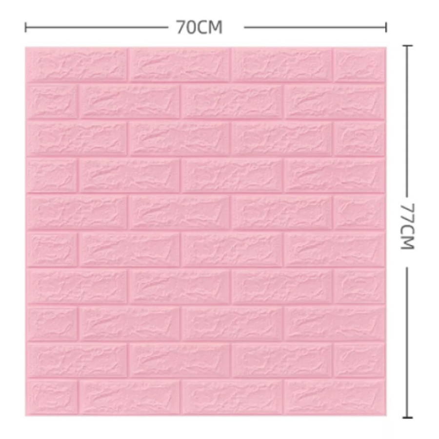 Kit 20 Placas 3D Autocolantes Tijolinho para Decoração - Fácil Aplicação, Pronto para Usar