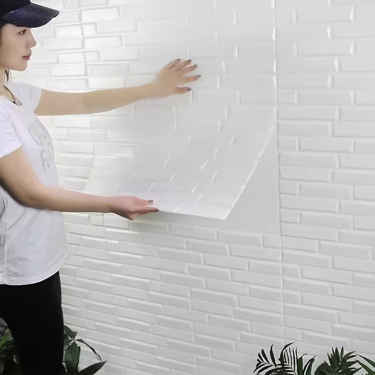Kit 20 Placas 3D Autocolantes Tijolinho para Decoração - Fácil Aplicação, Pronto para Usar