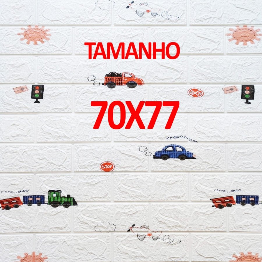 Kit 20 Placas 3D Autocolantes Tijolinho para Decoração - Fácil Aplicação, Pronto para Usar