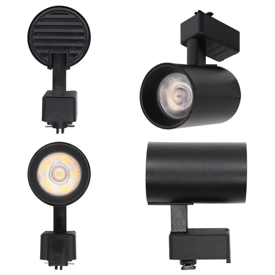 Kit Trilho Spot LED Eletrificado Preta Branca 10w Luz Frio Neutro Quente Interno Econômico Bivolt