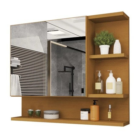 Armário Espelheira com Porta Cleópatra - Organize e Embeleze Seu Espaço! Disponível em Várias Cores