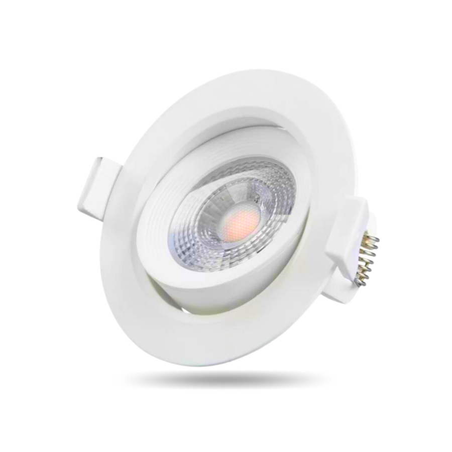 Kit 1, 3 ou 5 Luminária Teto Spot Led 10w Embutir Direcionável Bivolt Branco Frio 6500K Quente 3000K