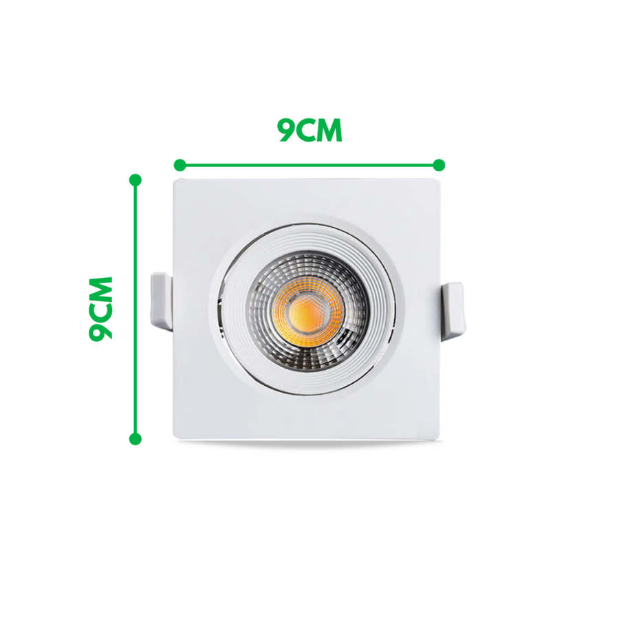 Luminária Teto Spot Led 10w Kit 1, 3 ou 5  Embutir Direcionável Bivolt Branco Frio 6500K Quente 3000K – Iluminação Eficiente e Moderna para Ambientes Comerciais e Residenciais