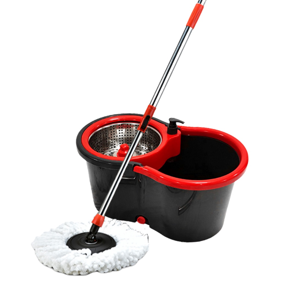 Mop Giratório 360° PowerMaid Original – Balde com Cesto Inox | Praticidade, Economia e Limpeza Profunda Para Quem Valoriza o Tempo e a Casa!