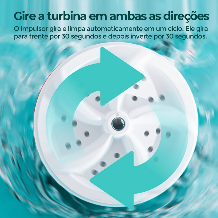 Mini Máquina de Lavar Roupas Portátil Ultrassônica USB – Compacta, Eficiente e Prática para Roupas, Panos e Toalhas – Ideal para Lavanderias e Lavagem de Louças