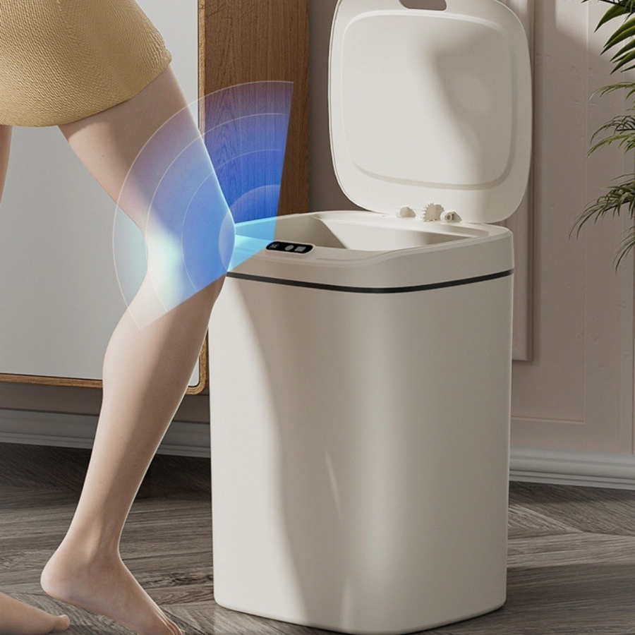 Lixeira Com Sensor Automático Inteligente Abre Fácil Em Toque Cesto Lixo para Casa, Quarto, Banheiro Cozinha, Escritório 15 L