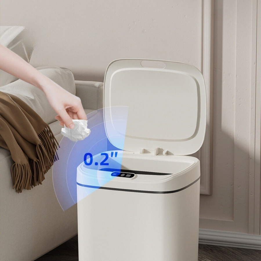 Lixeira Com Sensor Automático Inteligente Abre Fácil Em Toque Cesto Lixo para Casa, Quarto, Banheiro Cozinha, Escritório 15 L