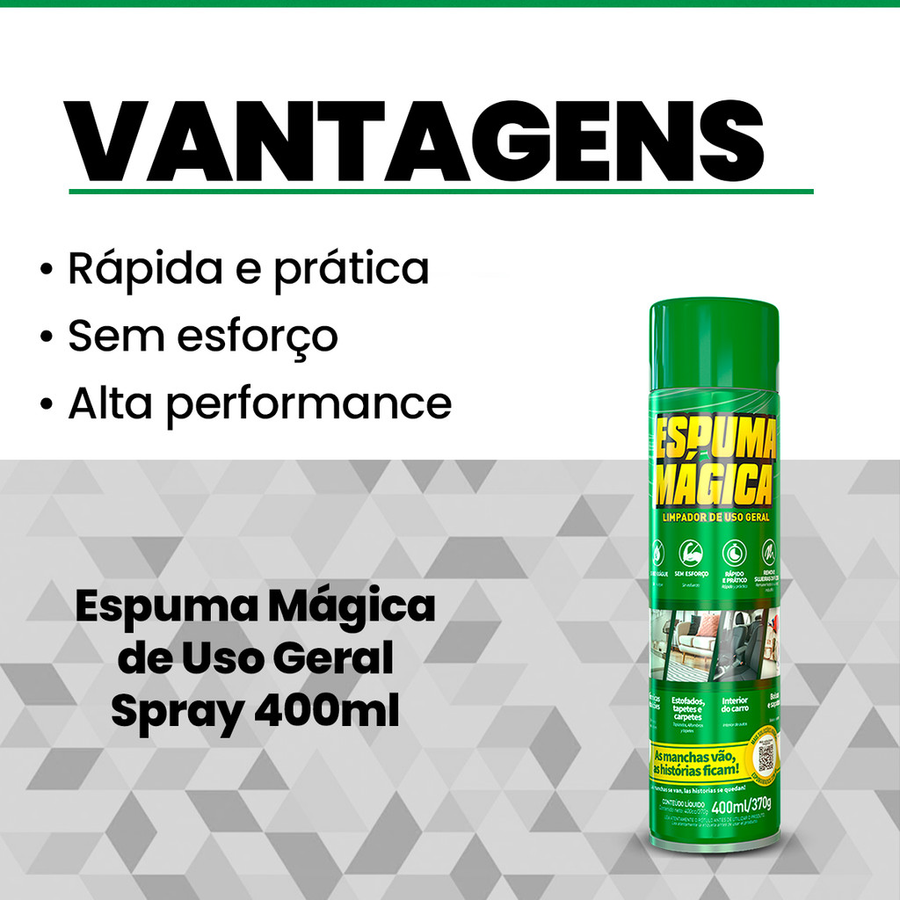 Espuma Mágica Proauto 400ml - Limpeza a Seco para Uso Geral - Praticidade e Eficiência em Cada Aplicação
