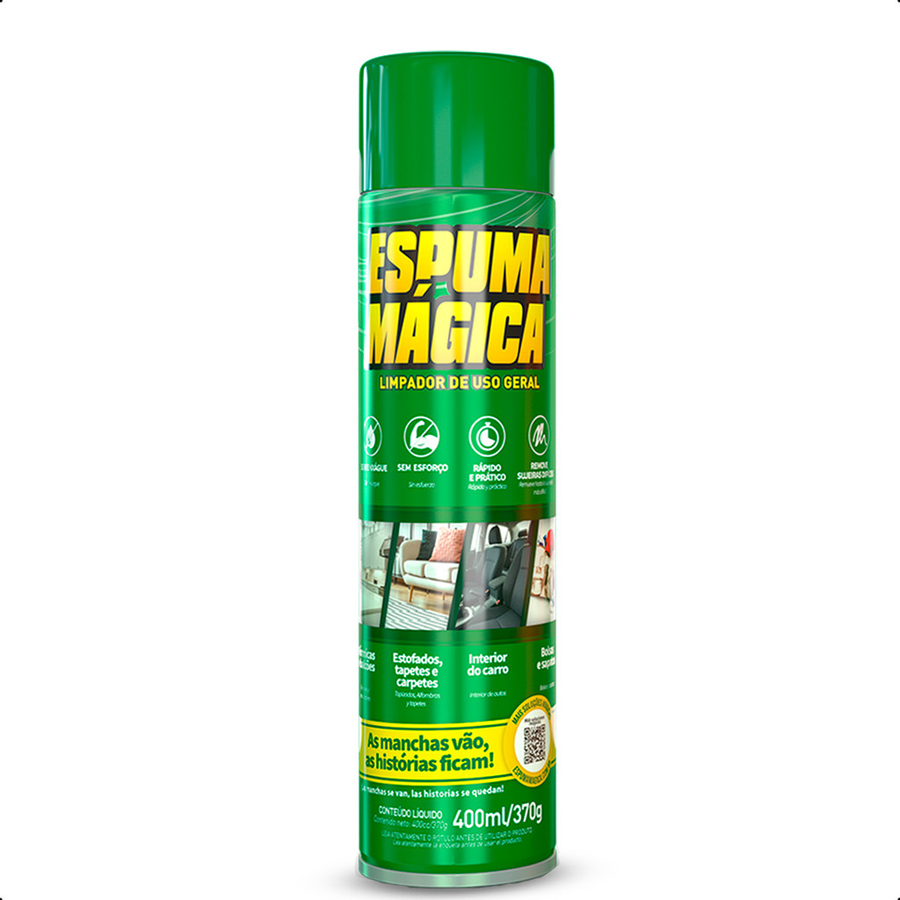Espuma Mágica Proauto 400ml - Limpeza a Seco para Uso Geral - Praticidade e Eficiência em Cada Aplicação