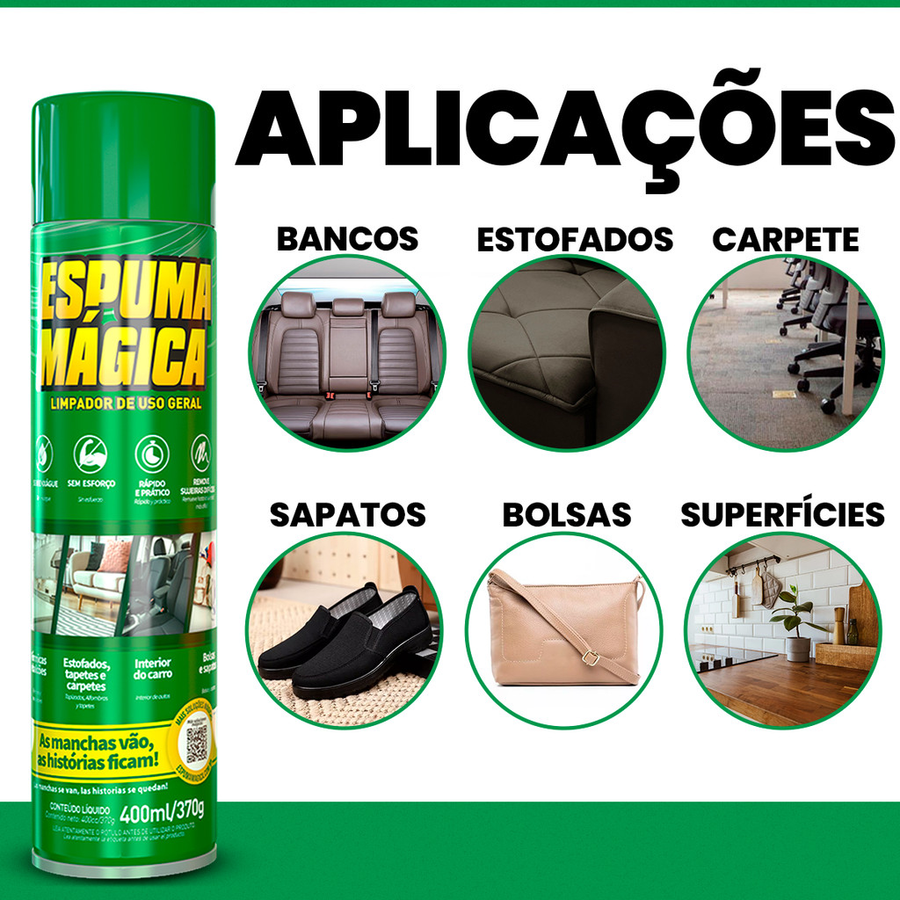 Espuma Mágica Proauto 400ml - Limpeza a Seco para Uso Geral - Praticidade e Eficiência em Cada Aplicação