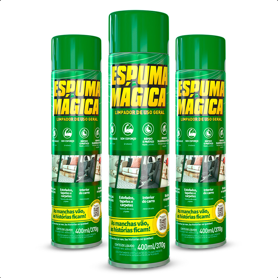 Espuma Mágica Proauto 400ml - Limpeza a Seco para Uso Geral - Praticidade e Eficiência em Cada Aplicação