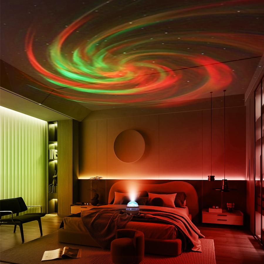 Projetor Estrela LED Rotativo | Luz de Nebulosa e Onda Oceânica – Crie Ambientes Mágicos para Relaxar, Encantar e Presentear!