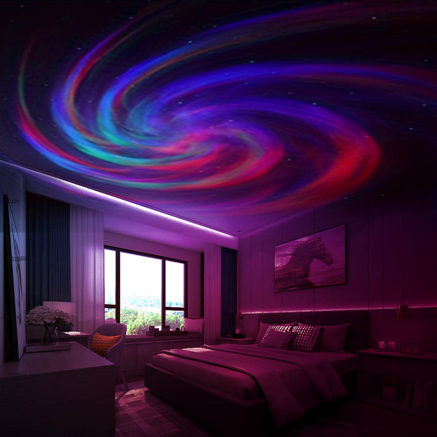Projetor Estrela LED Rotativo | Luz de Nebulosa e Onda Oceânica – Crie Ambientes Mágicos para Relaxar, Encantar e Presentear!